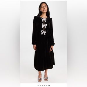 Saloni Camille Bows Dress Size 10